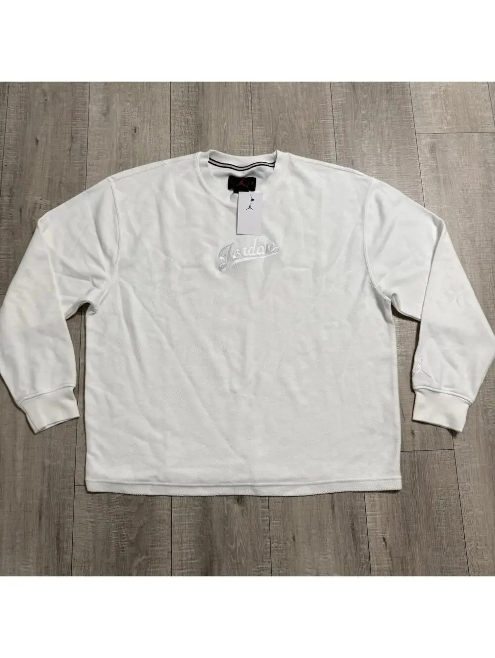 Nike Jordan MVP Long-Sleeve Fleece White Sweatshirt FN4607-100 New Mens XL